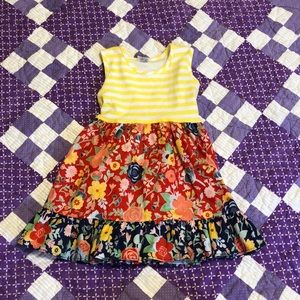 Adorable ricrac & ruffles toddler girl dress